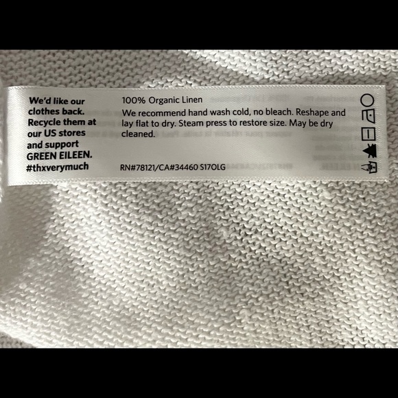 NWOT EILEEN FISHER 100% Organic Linen Long Cardigan Size XL - Picture 9 of 9